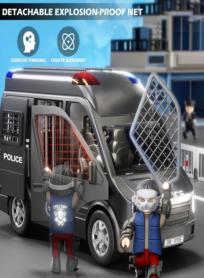 Doloowee Police Car Toy Truck for Kids 3-8, Large Toy Cars with Lights & Sounds, Emergency Vehicle Toddler Toys, Law Enforcement Role Playset, Play & Learn Toddler Toys Ages 3 4 5 6 7 8 9 10 11 12 - Image 4